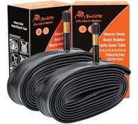 YunSCM 2-PCS 700C Heavy Duty Bike Tubes 700x25C 700x28C 700x30C 700x32C 700x34C 25/34-622 Inner Tubes AV48mm Schrader Valve Compatible with 700x25C/28C/30C/32C/34C Road Bike Tyre Tube