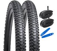YunSCM 2 x foldable 26 inch tyres, 26 x 1.95 bicycle tyres, compatible with 26 x 1.90, 26 x 1.95, 26 x 2.0 road bikes, gravel and mountain bike tyres (Y-1321)
