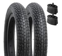 YunSCM 2PCS 12.5 Bike Tyre 12 1/2x2 1/4 (12.5x2.25) Tires ETRTO 57-203 and 12.5" Heavy Duty Inner Tubes AV32mm Valve, Compatible12 1/2 x 2 1/4 12.5x2.25 Child Road Bike Bicycle Tyre and Tube