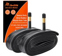 YunSCM 2PCS 27.5" Heavy Duty Bike Tubes 27.5x1.75 27.5x1.95 27.5x2.10 27.5x2.20 27.5x2.25 27.5x2.35 27.5x2.40 45/62-584 AV48mm Schrader Valve Bicycle Tubes Compatible with 27.5x1.75/2.40 Bike Tyre