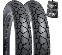 YunSCM 2Pcs Foldable 20 inch Bike Tyres 20x3.0 Tires 76-406 and 20 inch Inner Tubes AV32mm Valve Compatible with 20x3.0 E-Bikes, Road bikes, city bikes Bicycle Bike Tyre