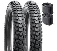 YunSCM 2Pcs Foldable 26 inch Bike Tyres 26x3.0 Tires 76-559 and 26 inch Bike Tubes Schrader Valve Compatible with 26x3.0 26x3 Fat E-Bike All-Terrain Directional Tread Bicycle Tires