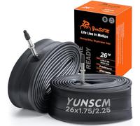 YunSCM 2PCS Heavy Duty 26 Inch Bike Tubes 26x1.75 26x1.95 26x2.0 26x2.10 26x2.125 26x2.25 Presta Valve (Removable Valve) RFV40mm 26 Bicycle Tubes Compatible with 26x1.75/2.25 Bike Tyre Tubes