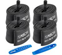 YunSCM 4-PCS 47/57-355 18 inch Bike inner tube 18x1.75 18x1.95 18x2.125 AV32mm Schrader Valve Compatible with 18x1.75/2.125 Road/MTB Bike Tyre Tubes
