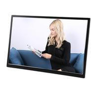 Yunseity 1080P Digital Picture Frame Ultra Thin Multifunctional Electronic Photo Frame for Family Memories Remote Control Black (UK Plug)