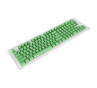 Yunseity 117 Keys Keycaps OEM Height Keyboard Keycaps OPQ Keycaps Set for 61/64/68/71/78/82/84/87 Keys Mechanical Keyboard (cheese green white lettering)