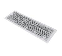Yunseity 117 Keys Keycaps OEM Height Keyboard Keycaps OPQ Keycaps Set for 61/64/68/71/78/82/84/87 Keys Mechanical Keyboard (light gray black characters)