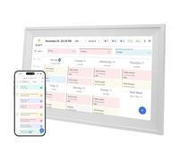 Yunseity 15.6 Inch Smart Digital Calendar, Touch Screen Interactive Display Wall Mounted Family Planner with 64GB Storage, WiFi Sync (GB Plug)