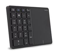 Yunseity 2.4G Wireless Numeric Keypad with Touchpad, 22 Keys Portable Bluetooth Number Pad, Financial Accounting USB C Rechargeable Number Keyboard(Black)