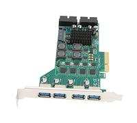 Yunseity 4 Channel PCIE to USB 3.0 Expansion Card, 5Gbpsx4 20GB Total, 4 USB 3.0 Controller, PCI Express Card Adapter, for Windows XP/7P/8P/10,