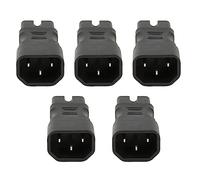 Yunseity 5PCS IEC320 C14 to IEC320 C15 UPS Extension Power Plug Adapter, Power Adapter Connector for PDU Chassis Laptop UPS Socket