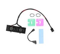 Yunseity Aluminum Heatsink with 2 Cooling Fans, 70x20x15mm SSD Solid-State Radiator for Desktop Computers, Suitable for M.2 2280 SSD Hard Disk