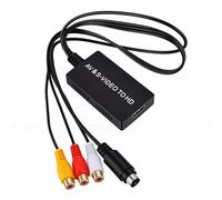Yunseity AV S-Video to HDMI Converter, 1080P Upscaler for Retro Game VHS | CVBS/S-Video Input, 1080P/720P Output, USB Powered, for NES SNES N64