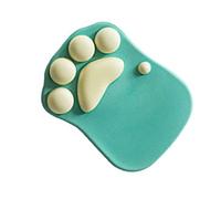 Yunseity Cat Paw Mouse Pad with Wrist Support, Ergonomic Cute Mouse Pad Wrist Rest, Soft Silicone Gaming Mousepad for Computer Mouse Mat Desk Decor (Green Yellow)