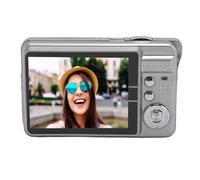 Yunseity Compact Camera, Anti-Shake 4K Digital Camera 2.7 Inch Screen USB Rechargeable for Photography (Silver)