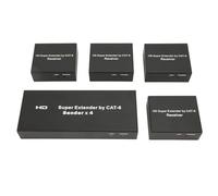 Yunseity Digital HD Multimedia Interface Extender, 1 to 4 HD Multimedia Interface Extenders From Aluminum Alloy for HDTV-Heim (UK Plug)