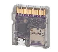 Yunseity DSPico DS Flashcard for ND 3DS 2DS DSi NDSL NDS, RP2040 Open Source Game Card Reader with 6MB/s Speed, R4 Upgrade Flash Cartridge for Homebrew & Backup Software, Purple PCB (Transparent