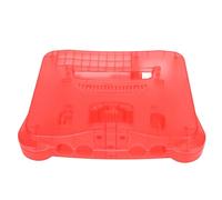 Yunseity Game Console Protective Shell Translucent Case with Full Kit for N64: Long Service Life, Easy to Use, for Retro Gaming Fans (Translucent Light Red)