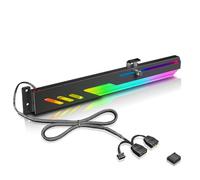 Yunseity GPU Support Bracket, Multi Interface Design Graphics Card GPU Brace Support, 5V 3 Pin GPU Stand Colorful RGB Video Card Holder Bracket(Black)