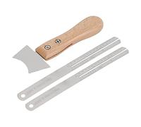 Yunseity Guitar Fretboard Groove Cleaning Tool Kit with Wood Handle and Metal Saw Blade, Includes 2 Fretboard Protectors for Bass, Banjo, Ukulele, and Mandolin Repairs