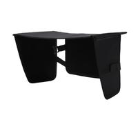 Yunseity Laptop Sun Shade, Adjustable Universal Privacy Hood for Outdoor Work with Storage Compartment and 600D Oxford Cloth Material, Foldable Black Screen Cover (L: Fit 15-16in Laptop)
