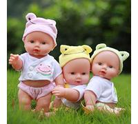 Yunseity Lifelike Baby Doll Toy 30cm Soft with Rotating Joints, Comfortable Touch, Suitable for Children 18 Months and Above, Ideal for Early Education, Photography Assistance, Safe and Precious