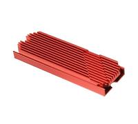 Yunseity M.2 SSD Radiator, Simple 45 Degree Tilted M.2 SSD Heatsink, Fast Conduction with Thermal Pad for PC (Red)