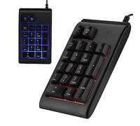 Yunseity Mechanical Numeric Keypad, USB Wired Number Pad with 3 Color Backlit, Portable Backlight Gaming Keypad Numpad for Laptop PC