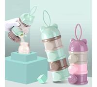 Yunseity Multifunctional Milk Powder Formula Dispenser 4 Compartments Food Snacks Container for Baby Kids Light Purple 7.5 * 24cm (Yunseityuyaxroj96i-10284648)