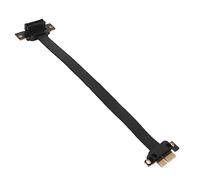 Yunseity PCI-e PCI Express 3.0 1X Extension Cable, 90° Right Angle Soft PCIE Cable Extender, Full Speed PCIE Riser Cable for Sound Cards, Acquisition Cards, Etc (10cm)