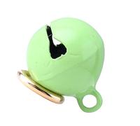 Yunseity Pet Collar Bell Chrome Plated Accessory Keyring for Cats and Dogs, Free Matching Bell Clamp/Holder, Iron Material for DIY Crafts, 1 Pack Pet (Light Green)