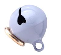 Yunseity Pet Collar Bell Chrome Plated Accessory Keyring for Cats and Dogs, Free Matching Bell Clamp/Holder, Iron Material for DIY Crafts, 1 Pack Pet (Grey)