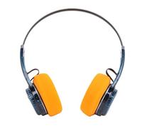 Yunseity Retro Bluetooth 6.0 Headphones, Wireless On Ear Headset with Microphone 40mm Dynamic Driver High Res Sound and 20 Hours Battery Life for Lightweight (Transparent Blue)