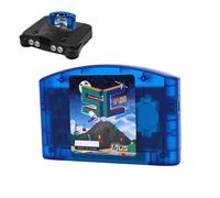 Yunseity SC64 Open Source N64 Flash Cart Cartridge, Supports Retro Games and 64DD, Plays NES/SNES/GB/GBC ROMs Via Emulation, Auto Save Backup, Built in 32GB Card (Blue Transparent)