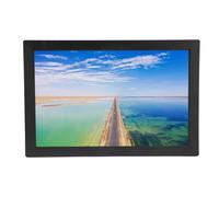 Yunseity Smart 17 Inch Digital Frame Remote Control HD IPS Display Background Music Calendar Clock Alarm Clock for Birthday Present Household Plastic White (GB Plug)