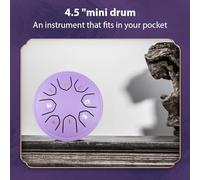 Yunseity Steel Tongue Drum 4 Inch 8 Notes C Key Compact Percussion Instrument for Yoga Meditation Portable Handpan Drum for Beginners (Purple)