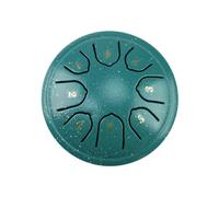 Yunseity Steel Tongue Drum 4 Inch 8 Notes C Key Compact Percussion Instrument for Yoga Meditation Portable Handpan Drum for Beginners (Green)