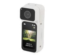 Yunseity Thumb-Sized 2.7K Video Blog Camera with 180 Degree Rotating Lens for Outdoor Activities and Family Fun ABS Size 1 Pc (White)