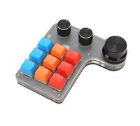 Yunseity USB Mini Keypad, 9 Keys 3 Knobs Shortcut Programmable Keyboard, RGB Backlit Dual Mode Connection OSU Gaming Keyboard for Windows, Linux, OS X