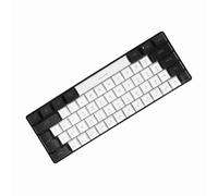 Yunseity Wired Keyboard, Compact Plug and Play RGB Keyboard 61 Keys Mechanical Feeling for Business for (White)