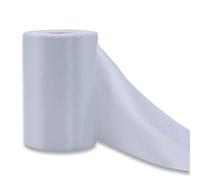 YUNSHANGHE 1 Roll 9.5 cm x 20 m White Wide Gift Ribbon for Decorating & Crafts, Large Satin Ribbon for Opening Ceremony, Chair Bows, Ribbon for Wedding, Birthday, Christmas Decoration