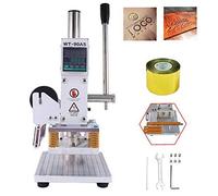 YUNSHINE 220V Hot Foil Press Stamping Machine Printer Manual Temperature Control Embosser for Paper Card Maker Leather PVC PU Wood (Press Board Size:8x10cm)