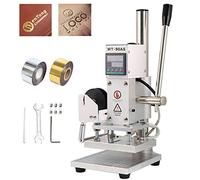 YUNSHINE 220V Hot Foil Press Stamping Machine Printer Manual Temperature Control Embosser for Paper Card Maker Leather PVC PU Wood (Press Board Size：5x7cm)
