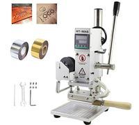 YUNSHINE Multi-Function Digital 220V Foil Hot Stamping Machine Logo Embossing Brass Alphabets Letters Label Bronzing Machine Leather Wood Stamp Embosser Tool Set (Press Board Size：10X13cm)