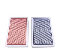 YUNSI 2 Pcs/Lot Bridge Poker Baccarat Texas Hold'em Waterproof Wear-resistant Plastic Playing Cards Board Game Poker Cards 58 * 88mm (Color : Multi-colored)