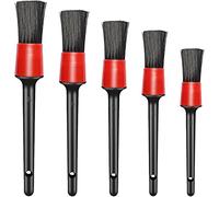 yuntop 5 Different Sizes Detailing Brush Set, Wheel & Tire Brush, Perfect for Cleaning Wheels,Car Dashboard, Interior, Exterior, Leather, Air Vents, Emblems, Motorcy