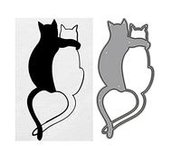 YunTrip Animal Cat Cutting Dies, Metal Die Cuts Embossing Stencil Mould Template for DIY Scrapbook Album Paper Cards Making Art Craft Decoration