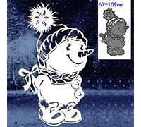 YunTrip Christmas Dies, Cute Snowman Metal Cutting Dies Stencil for DIY Scrapbooking Album Embossing Paper Card Making Decorative Craft