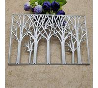 Yuntrip Tree Metal Cutting Dies for Card Making, Background Cutting Dies Embossing Stencil Die DIY Scrapbooking Photo Templates for Album Embossing Paper Cards Decorative Craft, Tree Background