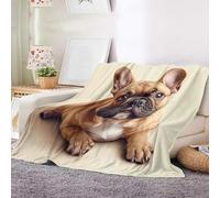 YunTu French Bulldog Throw Blanket for Couch Bed Sofa Cute Puppy Print Cozy Soft Flannel Blanket for Dog Lovers Living Room Bedroom Dog Mom Gifts for Women 40''x50'' (French Bulldog 1)